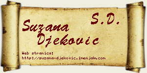 Suzana Đeković vizit kartica